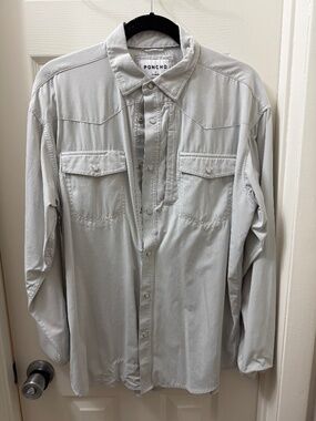 Poncho Outdoors Mens Shirt Large - White